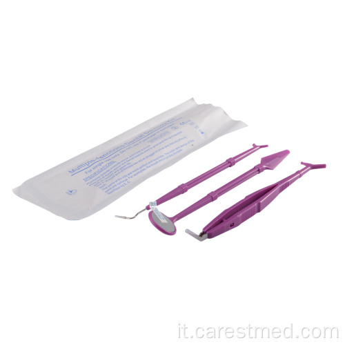 Kit di strumenti dentali monouso EO sterile per l&#39;esame dentale